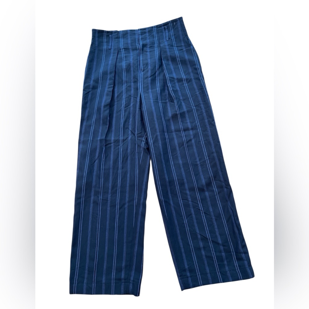 Vince Striped Wide Leg Cropped Pants
